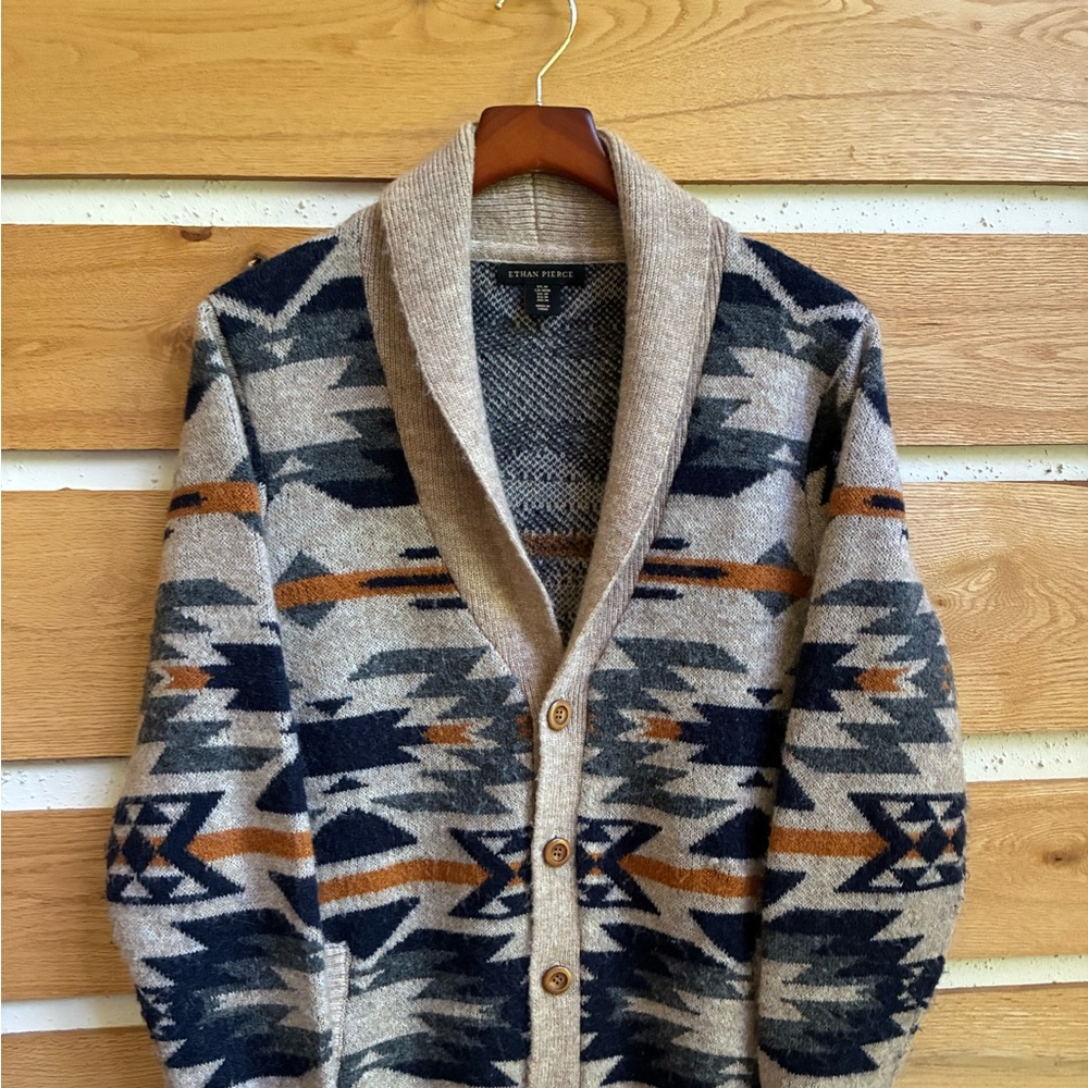 Ethan Pierce Southwestern Aztek  Buttondown Sz.‎ M Cardigan